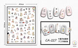 Nail Stickers Cat in Tea Cup CA-227