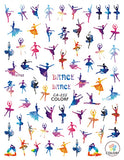 Nail Stickers Ballerina Dancer CA-255