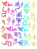 Nail Stickers Snake Rainbow CB-222