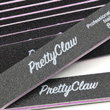 PrettyClaw Acrylic Nail Files Straight Shape 80/100 Grit - Black (1 Case/2000 Pieces)